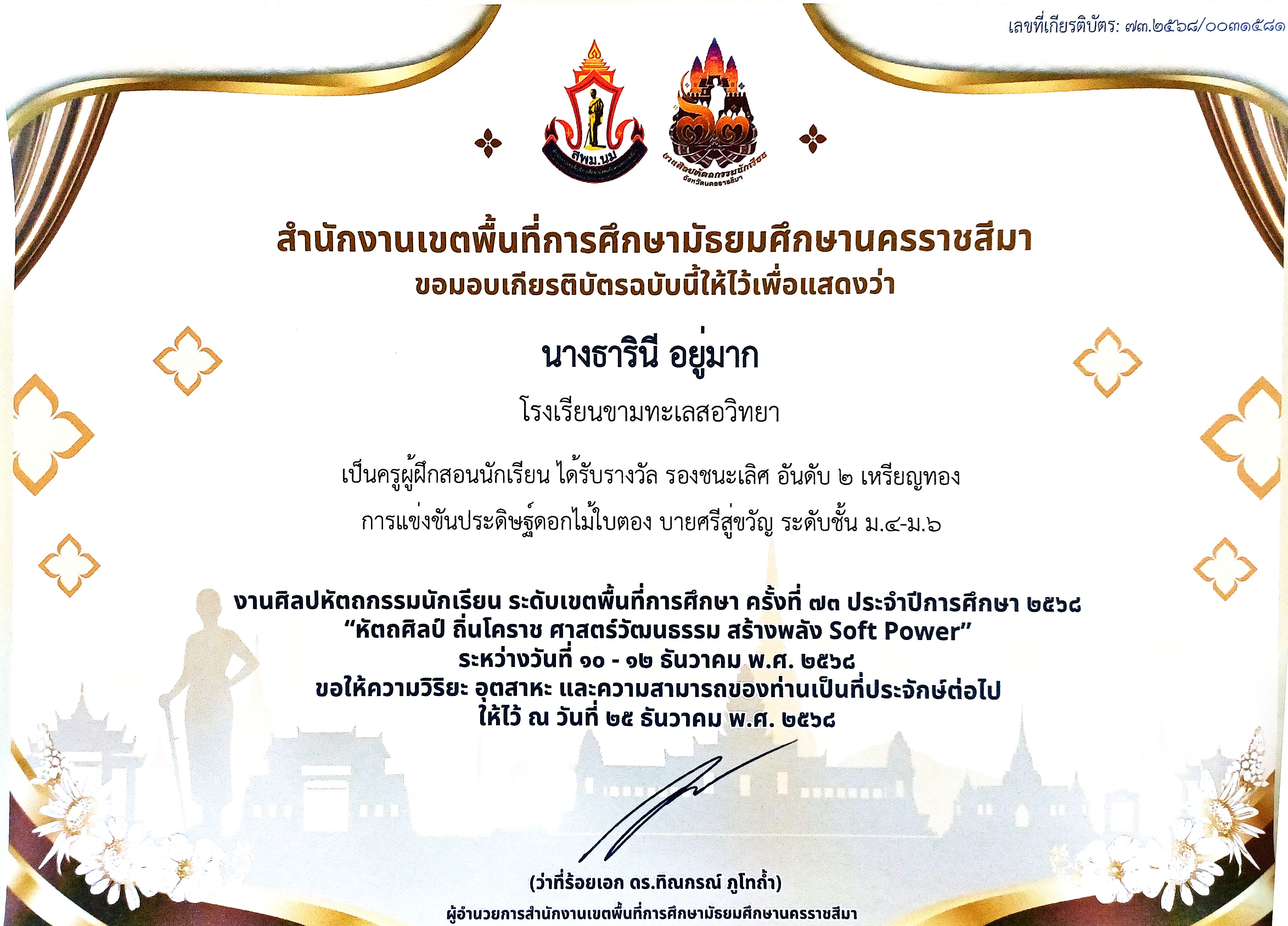 นางธารินี อยู่มาก